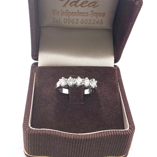 Bague 56 Bague verette - en or blanc 18 kt et diamants 58 Facettes 628/B