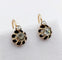 Boucles d'oreilles Dormeuses victoriennes en or 18k et diamants taille rose sur paillon 58 Facettes A07071