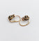 Boucles d'oreilles Dormeuses victoriennes en or 18k et diamants taille rose sur paillon 58 Facettes A07071