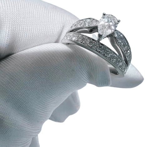 Bague 51 Chaumet Joséphine - Bague en or blanc 18k et diamants 58 Facettes Jnci07