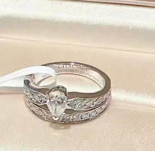 Bague 51 Chaumet Joséphine - Bague en or blanc 18k et diamants 58 Facettes Jnci07