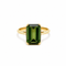 Bague 54 Infinity Green - Bague solitaire en or jaune 18k et tourmaline verte 58 Facettes 50459