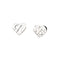 Boucles d'oreilles Boucles d'oreilles Poiray, "Coeur Entrelacé", or blanc. 58 Facettes 35560