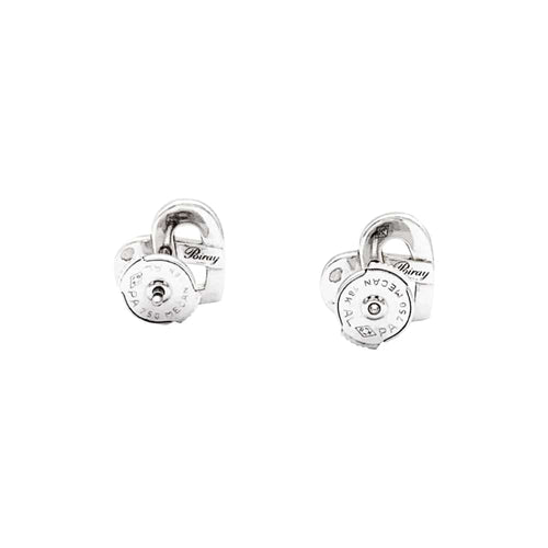 Boucles d'oreilles Boucles d'oreilles Poiray, "Coeur Entrelacé", or blanc. 58 Facettes 35560