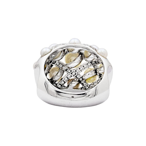 Bague 51 Bague CHANEL, "Baroque", or blanc, diamants. 58 Facettes 35626