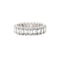 Bague 52 Bague alliance tour complet, platine et diamants taille émeraude. 58 Facettes 35594