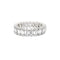 Bague 52 Bague alliance tour complet, platine et diamants taille émeraude. 58 Facettes 35594