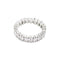 Bague 52 Bague alliance tour complet, platine et diamants taille émeraude. 58 Facettes 35594
