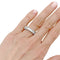Bague 52 Bague alliance tour complet, platine et diamants taille émeraude. 58 Facettes 35594