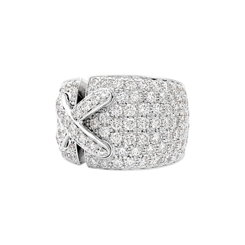 Bague 53 Bague Chaumet, "Liens XL", or blanc, diamants. 58 Facettes 35622
