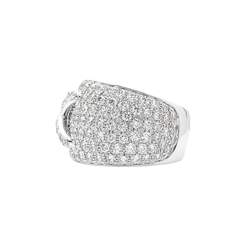 Bague 53 Bague Chaumet, "Liens XL", or blanc, diamants. 58 Facettes 35622