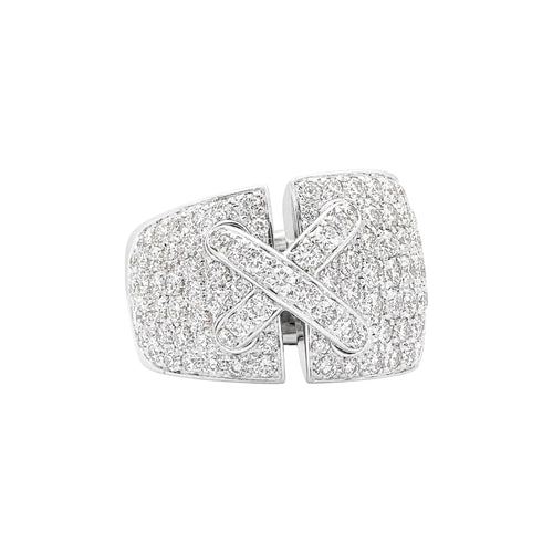 Bague 53 Bague Chaumet, "Liens XL", or blanc, diamants. 58 Facettes 35622