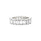 Bague 50 Bague alliance tour complet en or blanc, diamants taille émeraude. 58 Facettes 35555