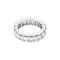 Bague 50 Bague alliance tour complet en or blanc, diamants taille émeraude. 58 Facettes 35555
