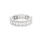 Bague 50 Bague alliance tour complet en or blanc, diamants taille émeraude. 58 Facettes 35555