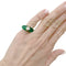 Bague 47 Bague jonc bombée en or jaune, chrysoprase et diamant 58 Facettes 35610