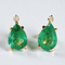 Boucles d'oreilles Boucles d'oreilles - Émeraudes et diamants en or jaune 18K 58 Facettes E001