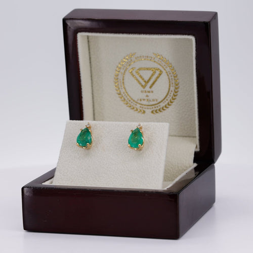 Boucles d'oreilles Boucles d'oreilles - Émeraudes et diamants en or jaune 18K 58 Facettes E001