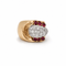 Bague 57 Bague tank en or rosé et or blanc 18 carats avec diamants et rubis 58 Facettes 1.0001420/1