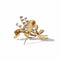 Broche Broche en or jaune et platine sertie de diamants (1,05 ct) 58 Facettes 1.0001314/2