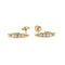 Boucles d'oreilles Boucles d'oreilles demi-créoles en or jaune 750‰ et diamants 58 Facettes 260119R