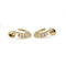 Boucles d'oreilles Boucles d'oreilles demi-créoles en or jaune 750‰ et diamants 58 Facettes 260119R