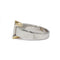 Bague 54.5 Bague en or blanc et jaune 750 sertie de 4 diamants princesse 58 Facettes 260124R