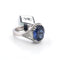 Bague 54 Bague en platine avec saphir Ceylan et diamants 58 Facettes 296/26 E