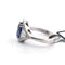 Bague 54 Bague en platine avec saphir Ceylan et diamants 58 Facettes 296/26 E