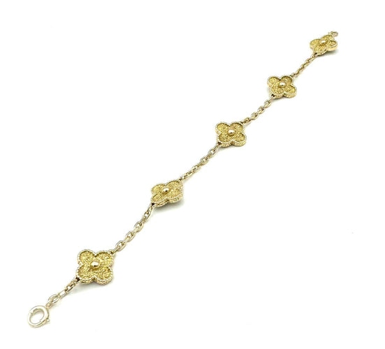 Bracelet Van Cleef & Arpels Vintage Alhambra - Bracelet en or jaune 18K 58 Facettes VCA BRA