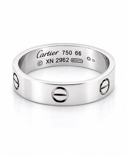 Bague 66 Cartier Love - Alliance en or blanc 18 carats, taille 66 58 Facettes Lc