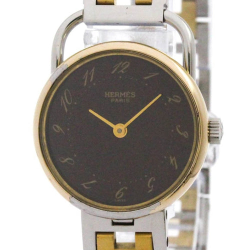 Montre Hermès Arceau - Montre quartz en acier et métal plaqué 58 Facettes nkkg7yh0vr