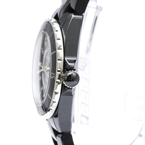Montre Chanel J12 - Montre automatique en céramique et acier inoxydable, index diamantés 58 Facettes d7p09on25g