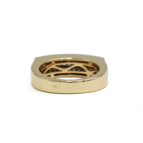 Bague 52.5 Bague bandeau en or jaune 750‰ et diamants 58 Facettes 260123R