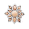 Bague 52 Bague fleur, or blanc, diamants et corail peau d'ange. 58 Facettes 35535