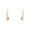 Boucles d'oreilles Paire de petites créoles en or jaune, diamants. 58 Facettes 35467