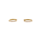 Boucles d'oreilles Paire de petites créoles en or jaune, diamants. 58 Facettes 35467