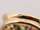 Bague 52 Bague motif fleur en or jaune 18k avec diamants, rubis, émeraudes et saphirs 58 Facettes 274618