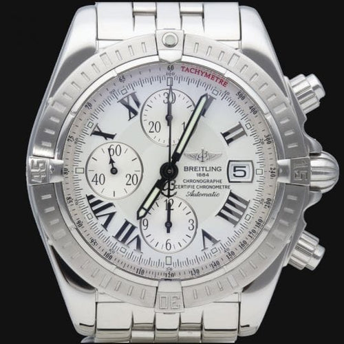 Montre Breitling Chronomat Evolution - Montre chronographe automatique acier 44 mm 58 Facettes MT46140