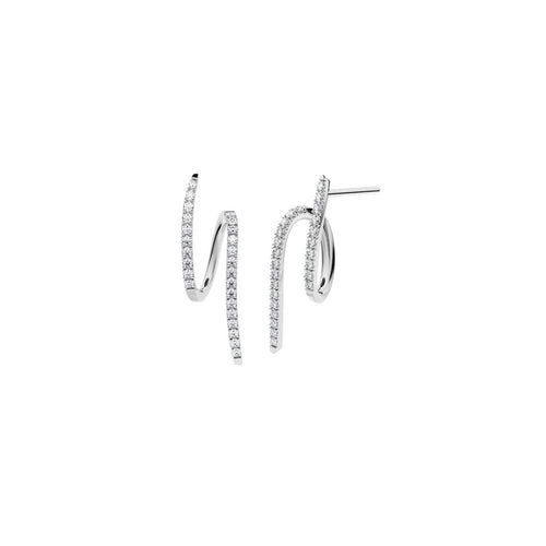 Boucles d'oreilles ROCCO - Boucles d’oreilles en or blanc et diamant de laboratoire 58 Facettes UKD364596MM
