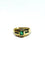 Bague 54 Bague en or jaune 18 carats avec diamants et émeraudes 58 Facettes id: 1752351