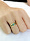 Bague 54 Bague en or jaune 18 carats avec diamants et émeraudes 58 Facettes id: 1752351