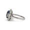 Bague 53 Bague Art déco en platine, diamants et saphir de Ceylan 4,30 ct 58 Facettes 1347