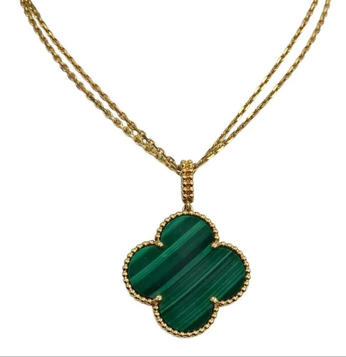 Collier Van Cleef & Arpels Magic Alhambra - Sautoir 1 motif en or jaune et malachite 58 Facettes Jnci15