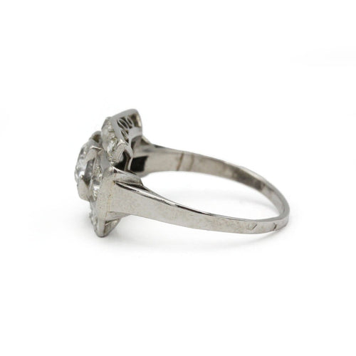 Bague 53 Bague Art déco en platine et diamants taille ancienne 58 Facettes 1383