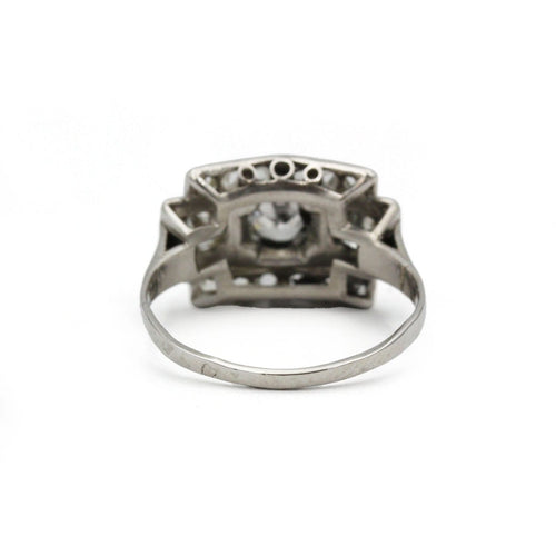Bague 53 Bague Art déco en platine et diamants taille ancienne 58 Facettes 1383