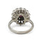 Bague 53 Bague rétro en or blanc 750 avec diamants et rubis 58 Facettes 1384