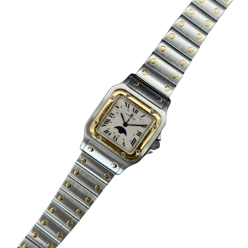 Montre Cartier Santos Galbée - Montre en acier et or jaune 58 Facettes 041
