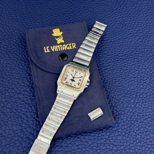 Montre Cartier Santos Galbée - Montre en acier et or jaune 58 Facettes 041