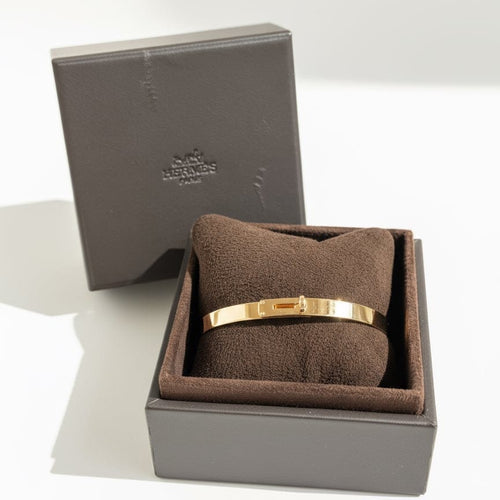 Bracelet Hermès Kelly - Bracelet petit modèle en or rose et diamants 58 Facettes 1.0000733/1